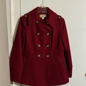 Michael Kors red peacoat deep cherry red size S